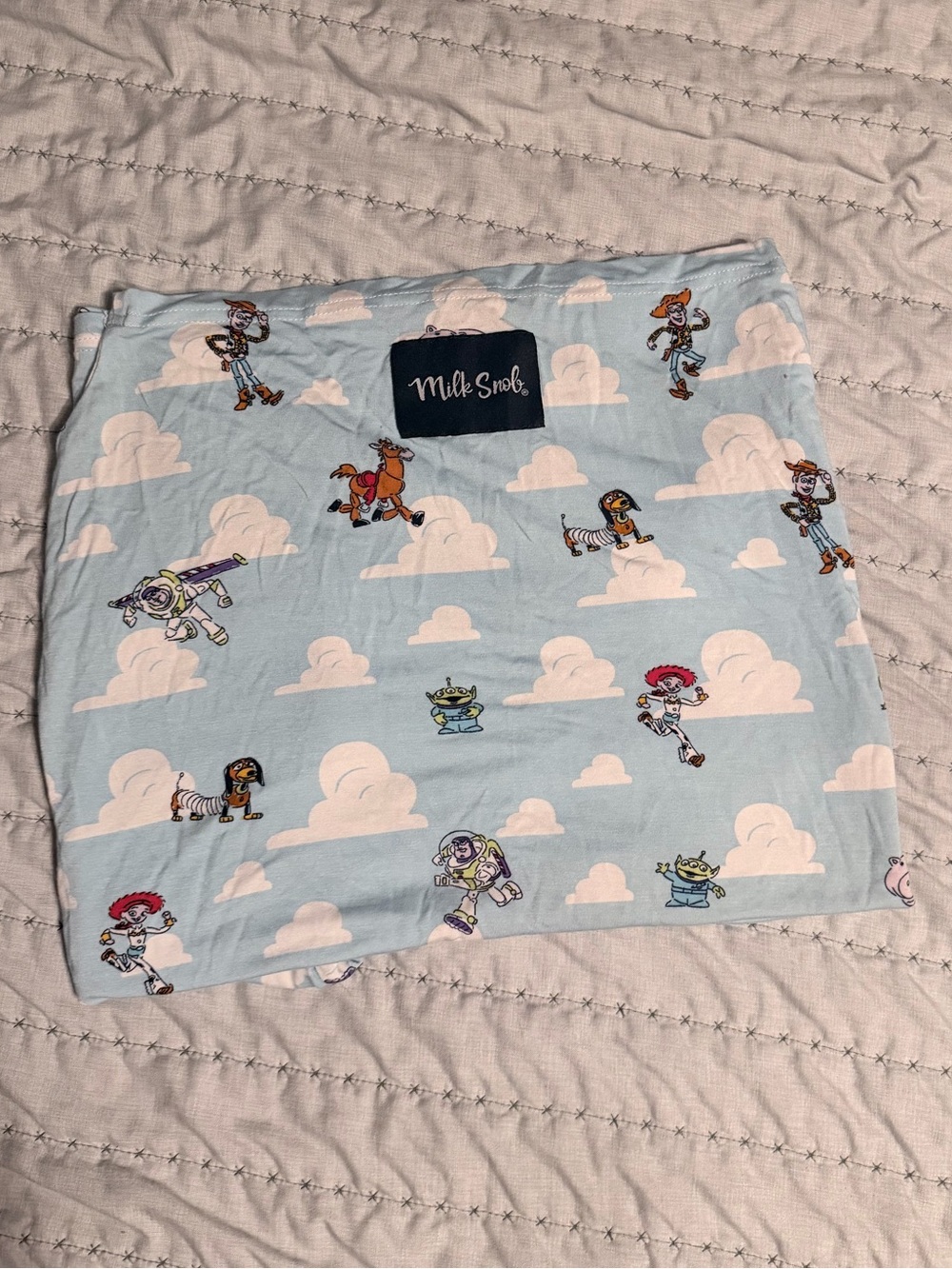 Milk Snob nursing/car seat cover - Sky Blue Toy Story Print
